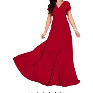 NWT LARGE Red flowy cocktail dress from Koh Koh.